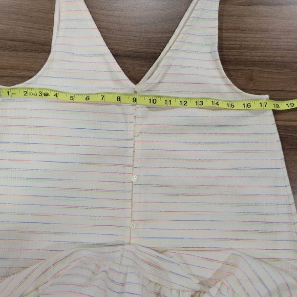 Loft Ann Taylor Women's Bow Strap Button Flounce Dress Size S - Picture 7 of 10